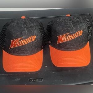 K-Products Headwear Kubota Set Of 2 Adjustable Trucker Hats Youth Size NWOT